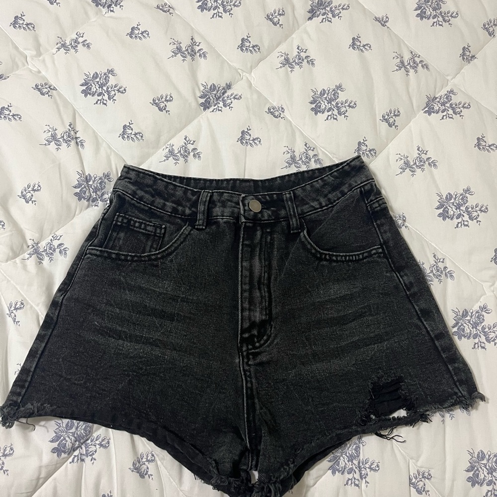 Black Denim Women's Shorts